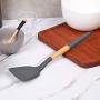 Cookware, Silicone Kitchenware Non-slip Kitchen Cookware with Beech Handle (Spatula)