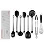 Stainless Steel Kitchenware, 8 Piece Set Of Silicone Cookware, High Temperature Resistant Nonstick, Pasta Spoon, Egg Beater, Spoon, Fishing Fence, Food Pliers, Shovel, Scraper, Spoon Filter