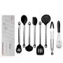 Stainless Steel Kitchenware, 8 Piece Set Of Silicone Cookware, High Temperature Resistant Nonstick, Pasta Spoon, Egg Beater, Spoon, Fishing Fence, Food Pliers, Shovel, Scraper, Spoon Filter