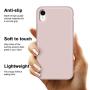 iPhone XR Case, Anuck Soft Silicone Gel Rubber Bumper Phone Case with Anti-Scratch Microfiber Lining Hard Shell Shockproof Full-Body Protective Case Cover for Apple iPhone XR 6.1" 2018 - Pink Sand