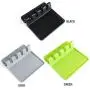 TOPmountain Silicone Spoon Holder Tableware Storage Mat Actual Multicolor Silica Gel Restaurant Kitchenware