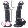 9.3 Inch Realistic Double Layer Silicone Toy with Strong Suction Cup