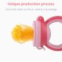 ORIY Baby Fruit Feeder Pacifier，Fresh Food Feeder, Infant Teething Toy，Silicone Pouches for Toddlers & Kids,Pink