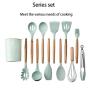 WSPQ Kitchenware Set, Silicone Cooking Utensil Set, Suitable for All Kinds of Cooking, Baking, Including Spatula, Soup Spoon, Colander, Pasta Spoon