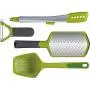 YJ Kitchenware Set, 4 Piece Nonstick Cookware Set, Silicone and Stainless Steel Spatula Set, Gift Big Kitchen Tool, Heat Resistant - Dishwasher Safe