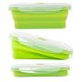 Thin Bins Collapsible Containers ? Set of 4 Round Silicone Food Storage Containers ? BPA Free, Microwave, Dishwasher and Freezer Safe - No more cluttered container cabinet!