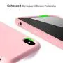 Miracase Liquid Silicone Case Compatible with iPhone Xs (2018)/ iPhone X(2017) 5.8 inch, Gel Rubber Full Body Protection Shockproof Cover Case Drop Protection Case (Pink)