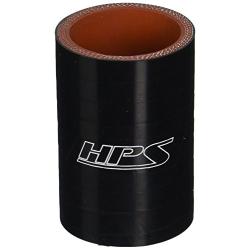 HPS HTSC-162-BLK Silicone High Temperature 4-Ply Reinforced Straight Coupler Hose, 100 PSI Maximum Pressure, 3" Length, 1-5/8" ID, Black