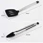 TOVE Set of 8 Silicone Non-Toxic Kitchenware Kitchen Utensils Non-Stick Series (8-Piece Stainless Steel Handles)