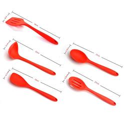 Silicone Cookware Set, Non-Stick Set Silicone Kitchenware Set of 5, Heat-Resistant and Non-Stick Kitchen Utensils Set