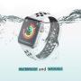 ilopee Band Compatible with Apple Watch 40mm 44mm 38mm 42mm, Vibrant Two-Tone Waterproof Durable Silicone Sport Strap for iWatch Series 5 4 3 2 1 for Women/Men, S/M M/L