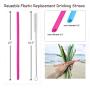 12Pcs Reusable Straws Silicone Straws BPA Free Drinking Straws REGULAR SIZE Silicone Straws for 30&20 Oz Tumblers Yeti/Ozark/Rtic +6 Pcs Brushes+1 Storage Pouch