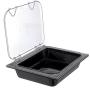 Carlisle 10220B03 StorPlus Half Size Food Pan, Polycarbonate, 2.5" Deep, Black
