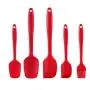 ReFaXi Silicone Scoop Brush Size Scraper Red Kitchenware 5Pcs (Red)