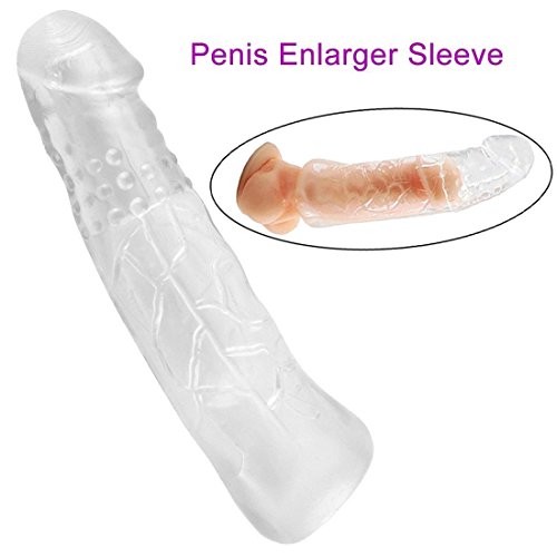 Pên?ís Sleeve Extender Delay ?já-cúlátion Silicone Pên?ís Ring C-lītǒrís S-timùlátiòn Ring for Men 1241P