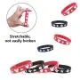 18 Pieces Mickey Mouse Rubber Bracelets, Silicone Bracelet Wristbands Red and Black Bracelet Birthday Party Theme Supplies for Kids, Teens, Adults