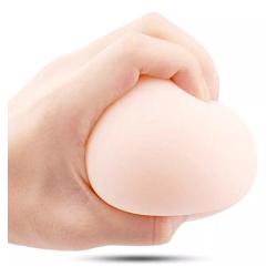 TISHAA Novelty Toy for Adult Hand Stress Reliever Ball 3D Realistic Silicone Squeeze Boob Boobies Joke Gift with Nice Cute Box for Bachelorette Party/Club/Suprised Present, Not for Child/Kid (Nude)