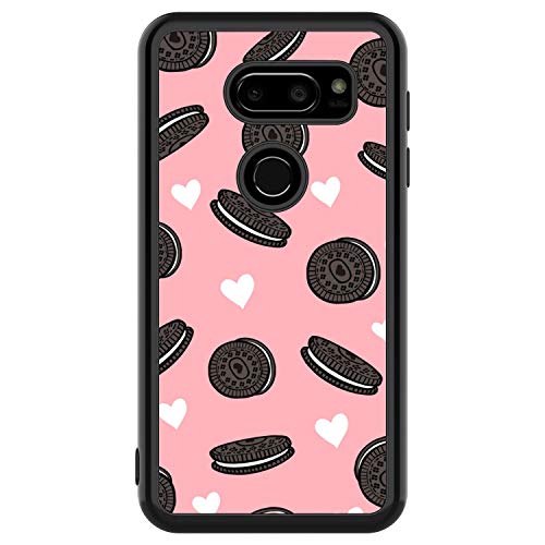 LG V30 ThinQ Case,Flexible Soft TPU Cover Shell,Slim Silicone Black Rubber Non-Slip Durable Design Protective Phone Case for LG V30 ThinQ -Biscuits
