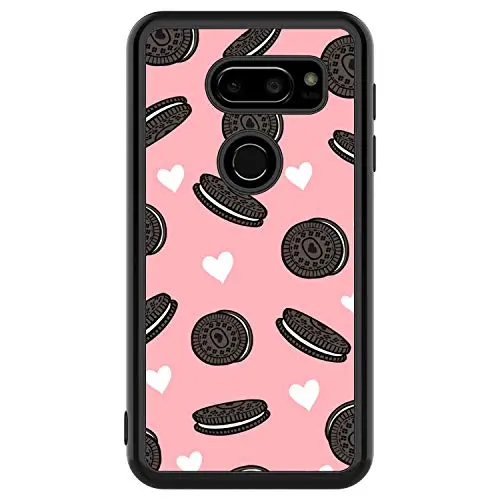 LG V30 ThinQ Case,Flexible Soft TPU Cover Shell,Slim Silicone Black Rubber Non-Slip Durable Design Protective Phone Case for LG V30 ThinQ -Biscuits