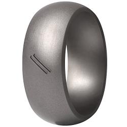 ThunderFit Silicone Wedding Ring for Men, Rubber Wedding Band - 8.7mm Wide