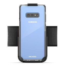 Encased Galaxy S10e Armband for Running, Gym Workouts & Exercise - Fully Adjustable Arm Strap Holder with Clear Phone Case (Samsung S10e) (Sweat and Water Resistant Band)