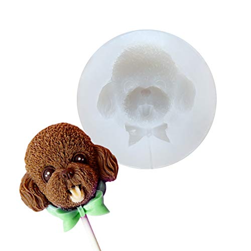 AK ART KITCHENWARE Teddy Dog Head 3D Silicone Cake Molds Soap Mold Mousse Mould Fondant Tools Cake Decorating Supplies Dessert Sweet Tools SM-1196