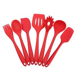 SKYyao Kitchen utensil set Silicone Kitchenware 7 Piece set non-stick pan cooking shovel spoon kitchen tool silicone