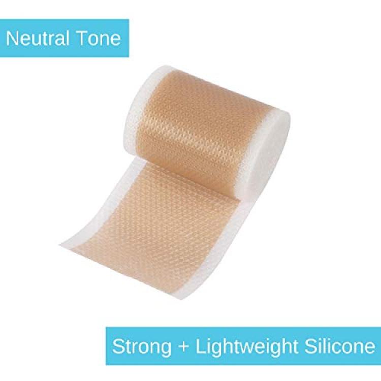 Houseables Soft Silicone Tape, Scar Treatment Sheets, 1.57” x 59”, Nude