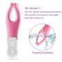 G Spot Vibrator Couple Vibrator with 7 Modes, Upgraded Soft Silicone Dildo Vibrator Nipples Sex Toys Clit Stimulator for Women,Couples and Men (Pink)