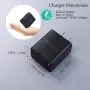 Quick Charge 3.0 Wall Charger, OKRAY 2 Pack 18W Fast Charging USB Wall Charger Power Adapter USB Plug Compatible 10W Wireless Charger, iPad Pro, Tablets, iPhone, Samsung Galaxy, LG, HTC (Black Black)