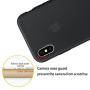 Anti-Drop iPhone X/10 (5.8Inch) Liquid Silicone Gel Case, TOSHIELD Soft Microfiber Cloth Lining Cushion for iPhone 10 (Black)