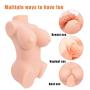 Six Dolls for Men Full Size Silicone Pussy Ass Masturbator Sex Toy with Virgin and Anal for Men Male Massager Adult Toys (10×6.2×4in)