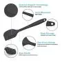 Jdeepued Silicone kitchenware 5 Piece Black Silicone Baking Set Durable Silicone Heat Resistant 446°F Seamless Non-Stick Kitchen Mixing Cooking Baking Utensils Black Silicone Kitchen Utensils