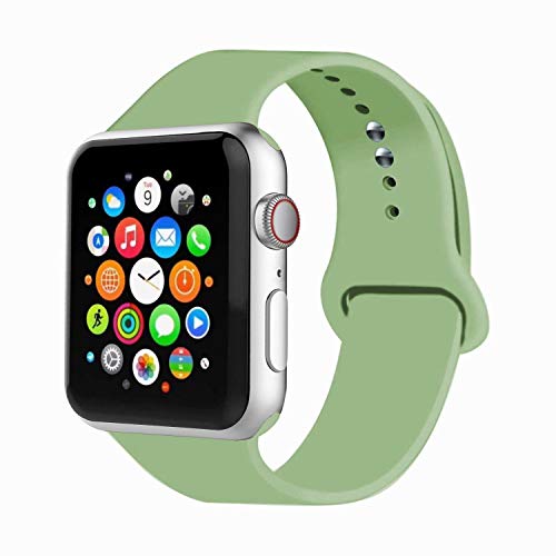 IYOU Sport Band Compatible with Watch Band 38MM 42MM 40MM 44MM, Soft Silicone Replacement Sport Strap Compatible with 2019 Watch Series 5 2018 Watch Series 4/3/2/1
