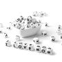 Weekjoey 104PCS Square Silicone Beads English Alphabet Bead Baby Chew 12mm Non-Toxic BPA Free 100% Food Grade Silicone Letter Beads
