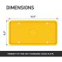 Rightcar Solutions Flawless Silicone License Plate Frame - Rust-Proof. Rattle-Proof. Weather-Proof. - Yellow