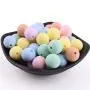 HAO JIE Baby Silicone Teething Beads 15mm(3/5inch) 100pcs DIY Necklace Pacifier Infant Teether Toy BPA Free Toddler Chewable Sensory Beads 6 Kinds of Candy Color