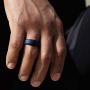 ROQ Silicone Wedding Ring for Men - Duo Collection Step Style - 4 Packs & 1 Single Ring Silicone Rubber Wedding Bands