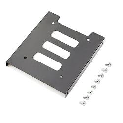 Pasow 2 Pack 2.5" to 3.5" SSD HDD Hard Disk Drive Bays Holder Metal Mounting Bracket Adapter for PC (Bracket)