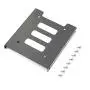 Pasow 2 Pack 2.5" to 3.5" SSD HDD Hard Disk Drive Bays Holder Metal Mounting Bracket Adapter for PC (Bracket + Blue Sata III Cables)