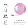 VViN Mini Handheld Wand Massager - Powerful Wireless Personal Massage with 5 Speeds 10 Vibration Modes,Whisper Quiet,Waterproof Soft Silicone Head,Body Massage for Neck Shoulder Back Relieves（Pink）