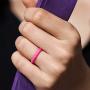 ThunderFit Womens Thin Swivel Rings, 10 Rings / 8 Rings / 4 Rings / 1 Ring - Stackable Silicone Wedding Rings - 2.5mm Wide - 2mm Thick