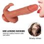 Wushuangyu Lifelike Massager Waterproof Realistic Silicone Di&DLO Body Massage Soft and Health Flesh - Vibrant Toy