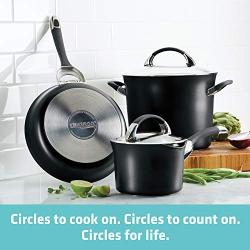 Circulon 87526 Symmetry Dishwasher Safe Hard Anodized Nonstick Cookware Pots and Pans Set, 10-Piece, Black