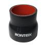 Ronteix Universal ID 2.5 to 2 Silicone Reducer Coupler Radiator Hose (63MM to 51MM, RED/BLACK)