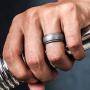 Saco Band Silicone Rings Men - 7 Rings / 1 Ring Rubber Wedding Bands