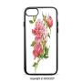 SCOCICI Non-Slip Drop Protection Smart Cell Phone Case Pink Peonies with Strong Green Leaves Ecology Flourish Nature Inspired Bouquet Compatible with iPhone 7