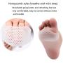 6Pair Silicone Honeycomb Forefoot Pad, Metatarsal Foot Pads, Reusable Pain Relief Cover Breathable Insoles Socks