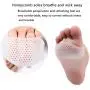 6Pair Silicone Honeycomb Forefoot Pad, Metatarsal Foot Pads, Reusable Pain Relief Cover Breathable Insoles Socks
