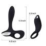 Auonk Function Remote Control Vibrant Silicone Realistic & Safe Material Waterproof Massage Toys(Black-006)